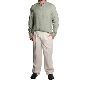 NEW KNICKERBOCKER park cotton linen pants in white